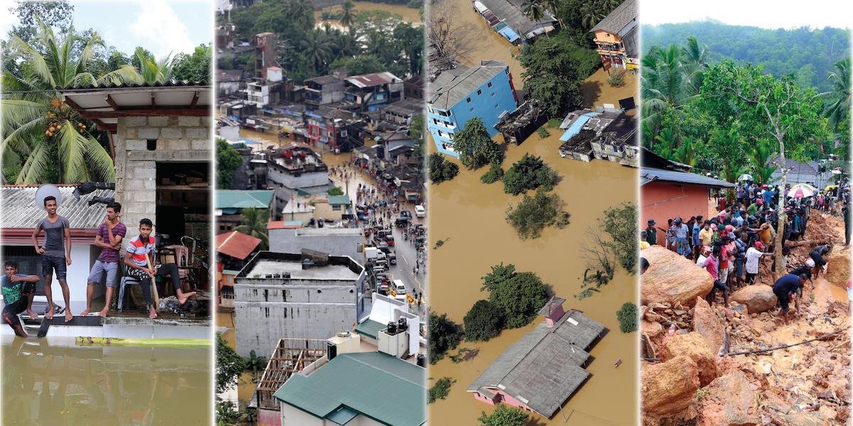 VIDEO+FOTO Záplavy na Srí Lanke si behom pár dní vyžiadali vyše 150 ľudských životov, vnútrozemie ostrova je paralyzované