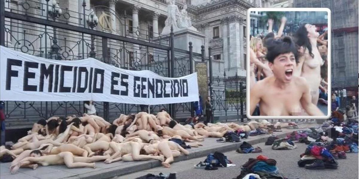 Emotívne FOTO Obnažené Argentínčanky hrdelným revom volali po ukončení genocídy žien