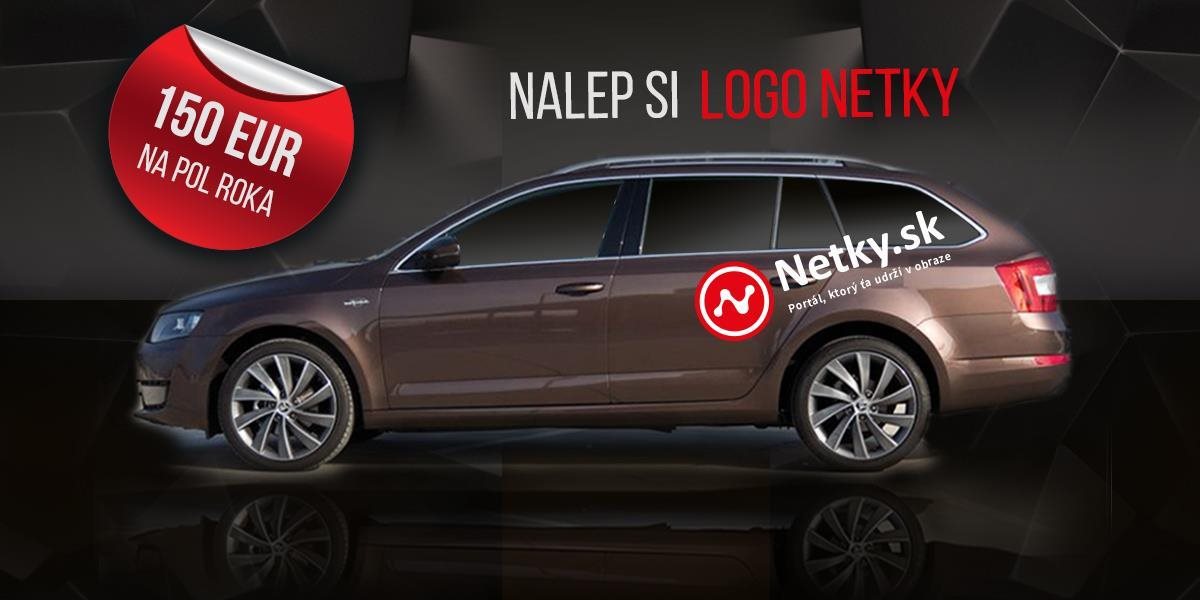 Nalep si logo Netky na auto a získaj 150 eur na pol roka!