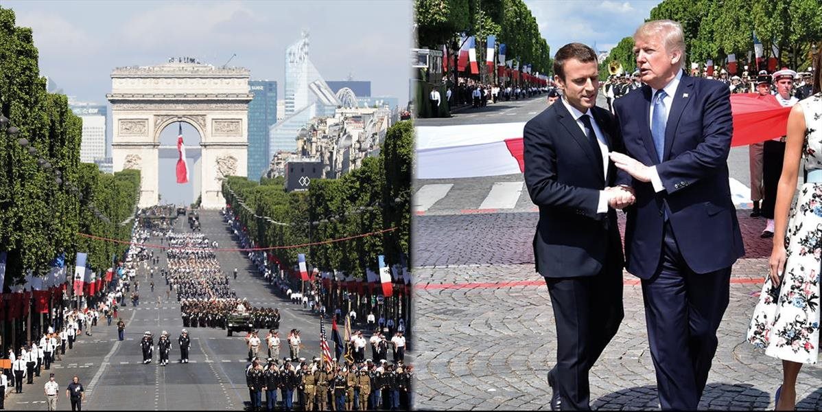 FOTO Francúzsko oslávilo Deň Bastily vojenskou prehliadkou na Champs-Élysées, Trump bol četným hosťom