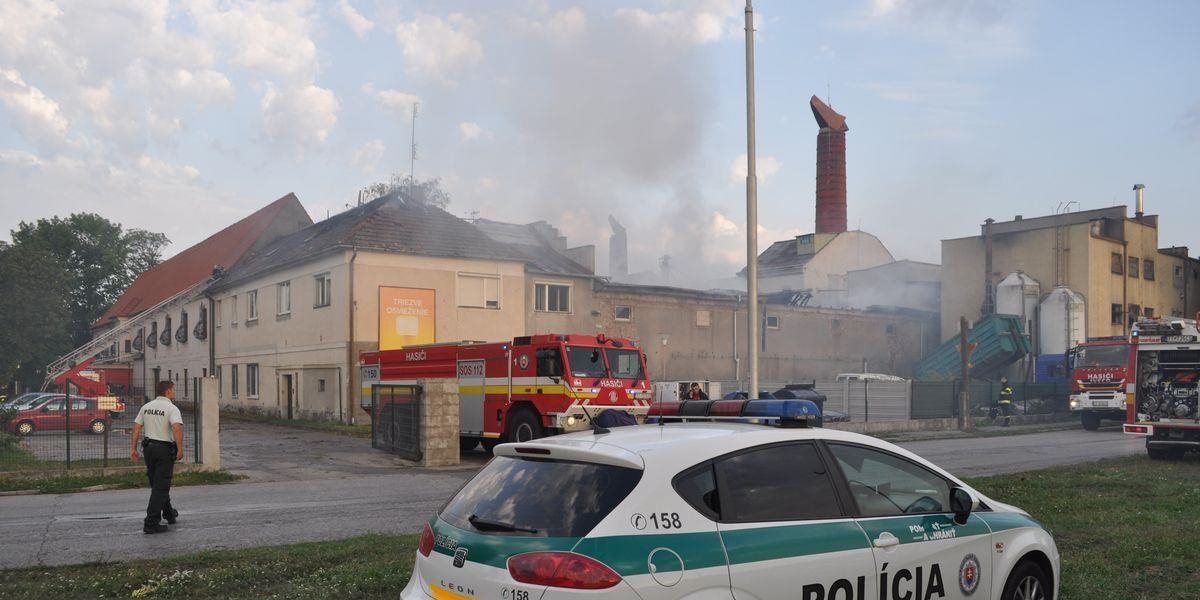 FOTO Trnavský pivovar zhorel, škody odhadli na 100-tisíc eur