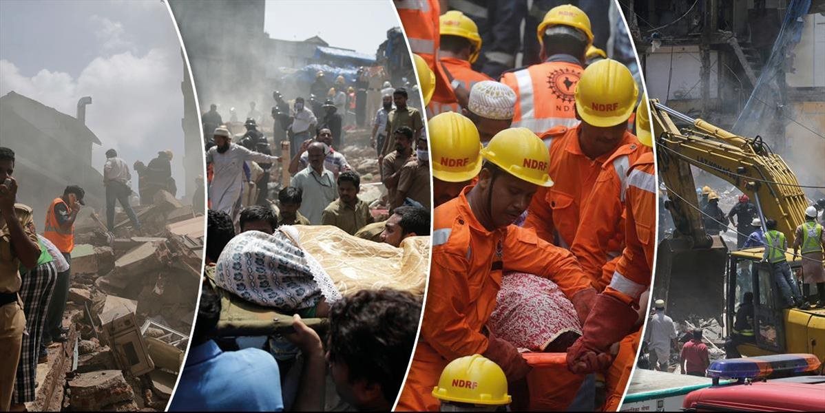FOTO+VIDEO V Indii sa zrútila päťposchodová budova: Hlásia viacerých mŕtvych