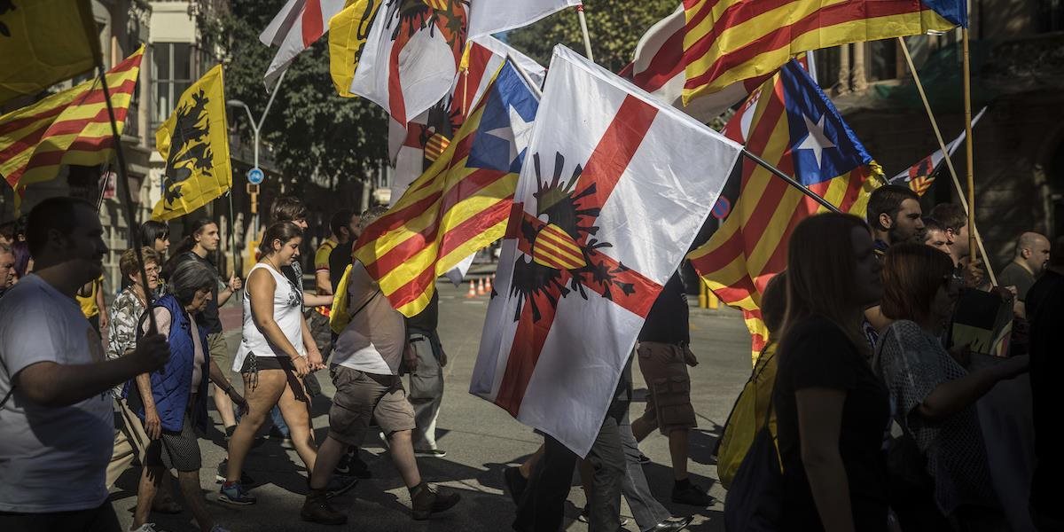 Tisícky Kataláncov pochodovali v Barcelone za nezávislosť regiónu
