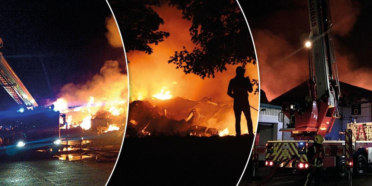 VIDEO Pri požiari skladu v Londýne zasahovalo vyše100 hasičov