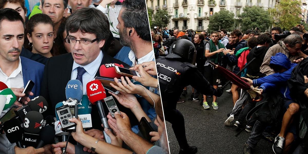 AKTUALIZOVANÉ FOTO + VIDEO Katalánsko vyhralo právo na štátnu suverenitu