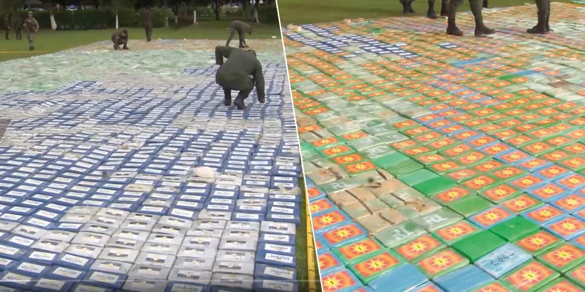 VIDEO Kolumbijské bezpečnostné sily zhabali najväčšie množstvo kokaínu v histórii
