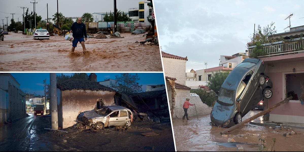 VIDEO Počet obetí záplav v Grécku naďalej stúpa