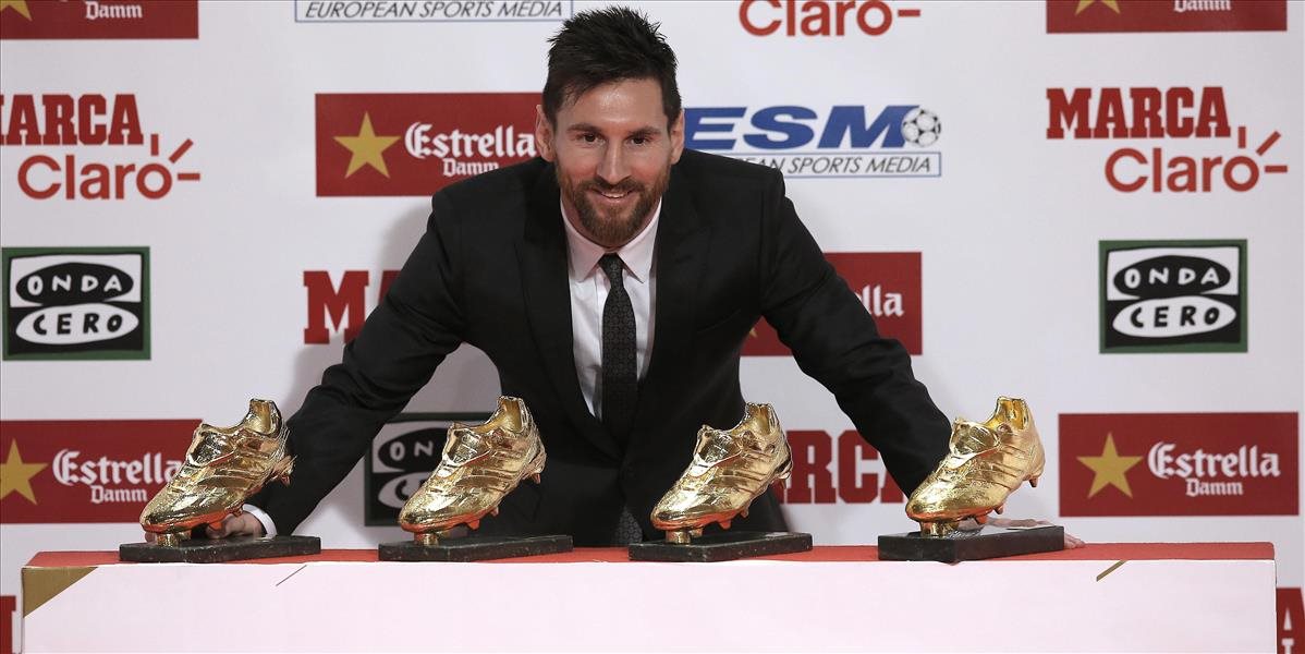 Messi opäť najlepší! Zlatú kopačku si obul už štvrtýkrát v kariére