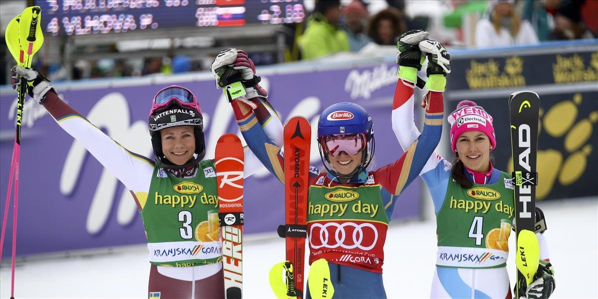 AKTUALIZOVANÉ VIDEO Vlhová 4. v slalome v Kranjskej Gore: Jubilejný 40. triumf Shiffrinovej