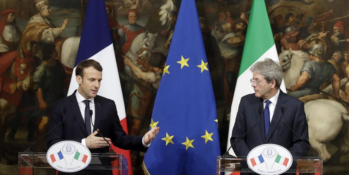 Macron v Ríme vyzval na reformu azylového systému EÚ a vyjadril vernosť Nemecku