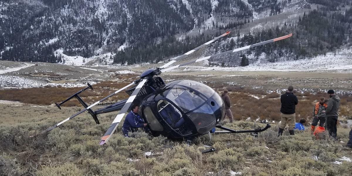 FOTO Los vyskočil na chvost nízko letiaceho vrtuľníka a spôsobil jeho pád