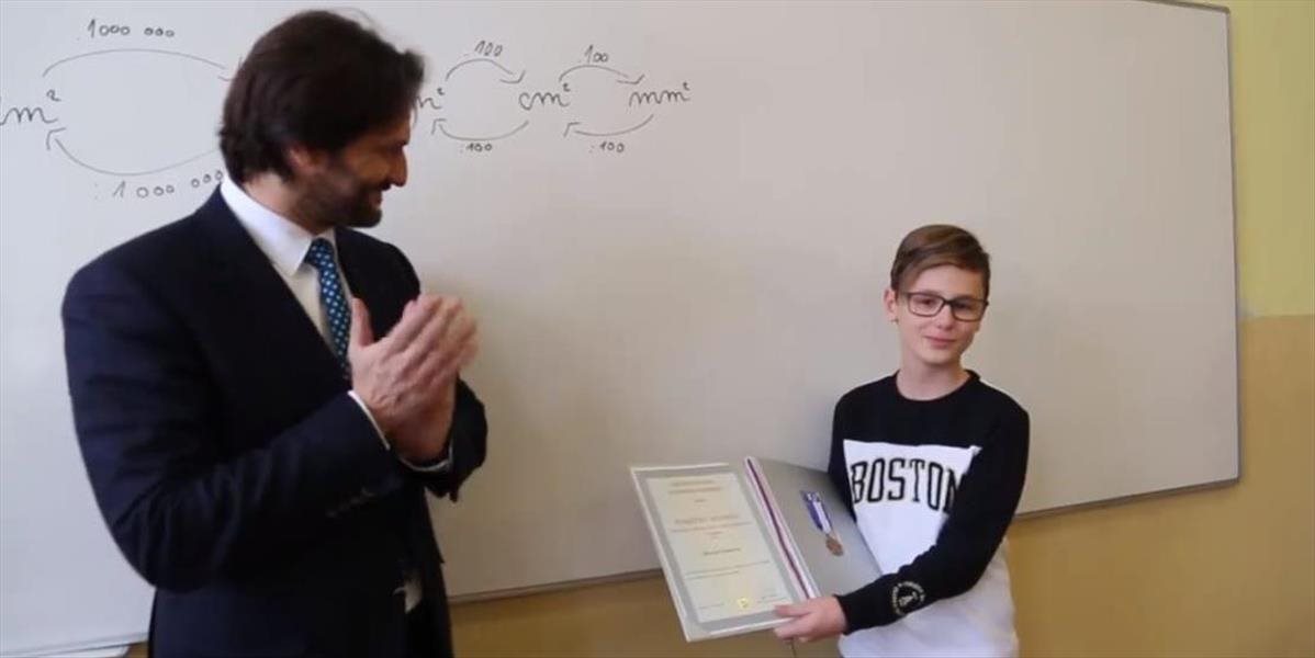 VIDEO 12-ročný Šimon dostal za záchranu života medailu ministerstva vnútra