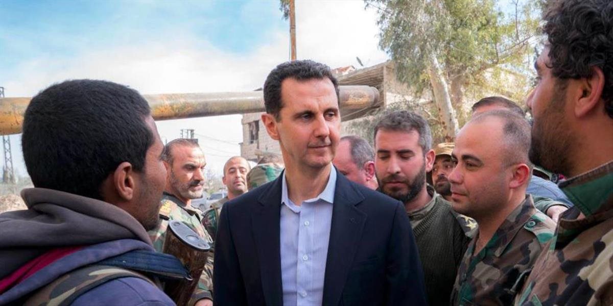 Bašár Asad navštívil vojakov vo východnej Ghúte