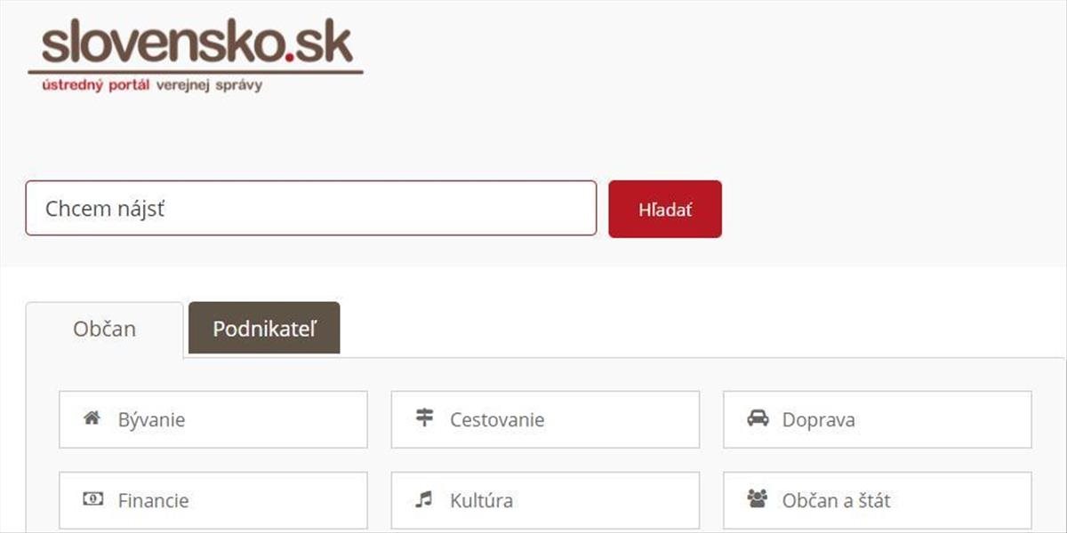 Portál slovensko.sk vylepšuje hlavnú stránku