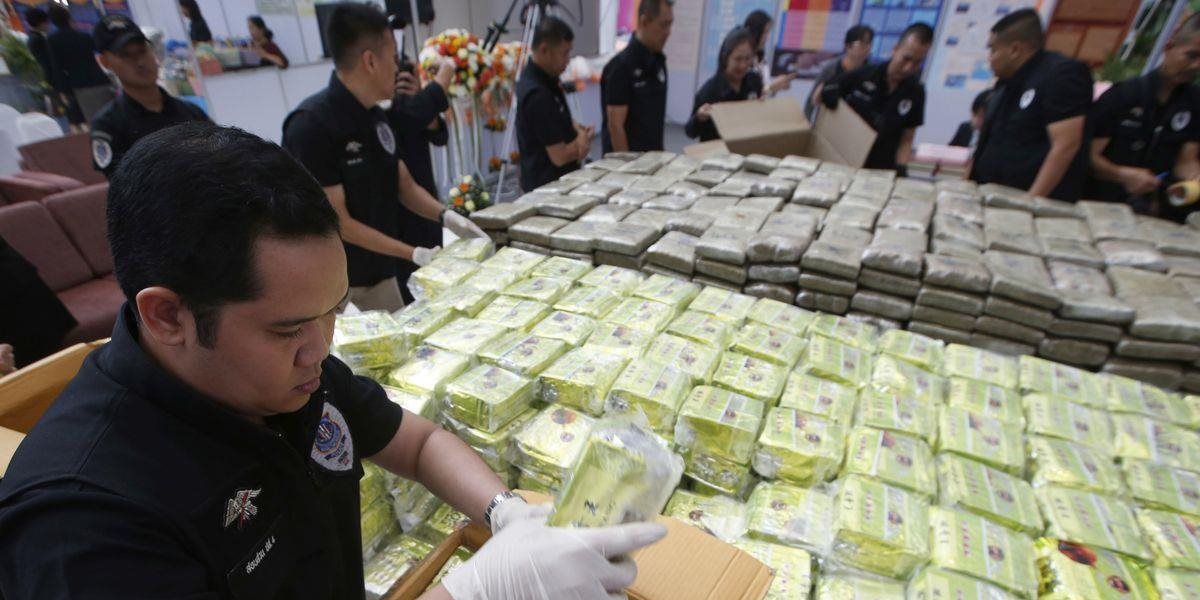 Thajská polícia zhabala drogy v hodnote 29 miliónov dolárov