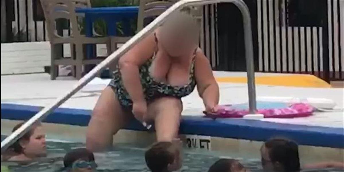 Nechutné VIDEO: Obézna žena v hotelovom bazéne vykonávala osobnú hygienu medzi deťmi