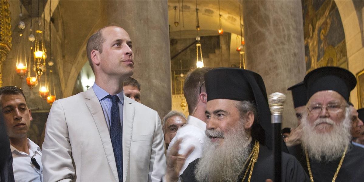 Princ William si pozrel Staré mesto v Jeruzaleme a navštívil hrob prababky