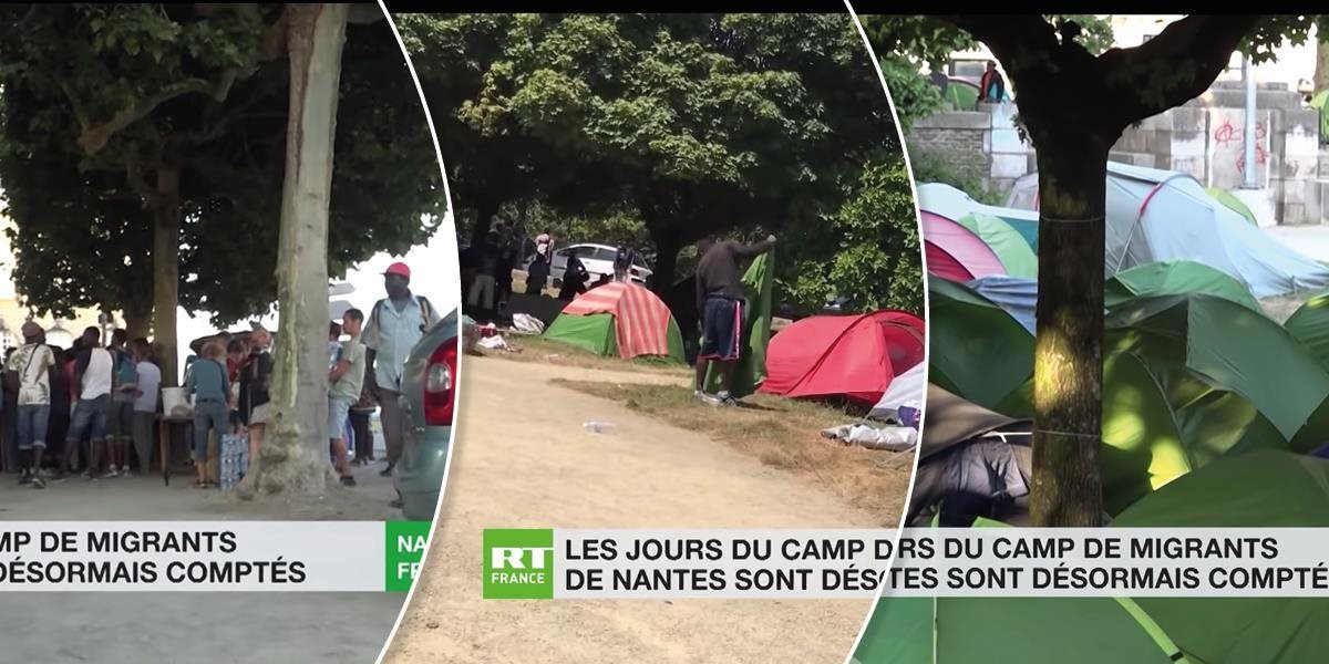 VIDEO V mestskom parku v Nantes sa usadilo 500 migrantov. Ľudia zúria
