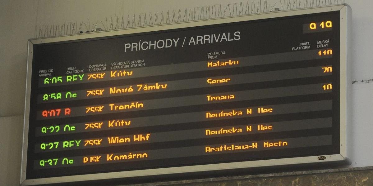AKTUALIZOVANÉ Vlaková doprava v Bratislave bola pre poruchu prerušená, vlaky meškali hodiny