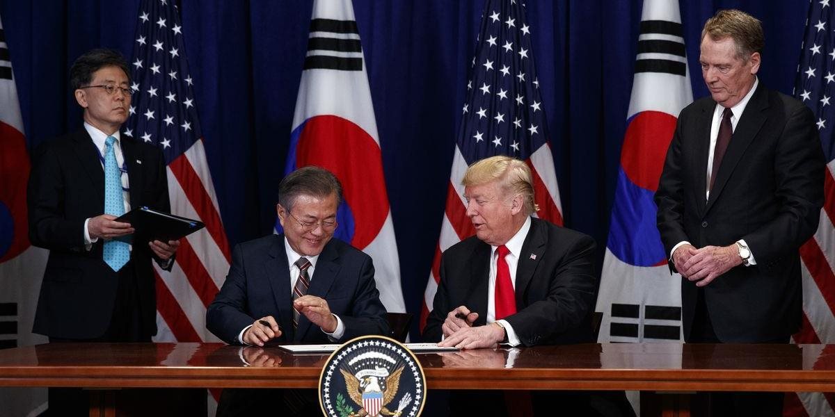 USA a Južná Kórea podpísali novú dohodu o voľnom obchode
