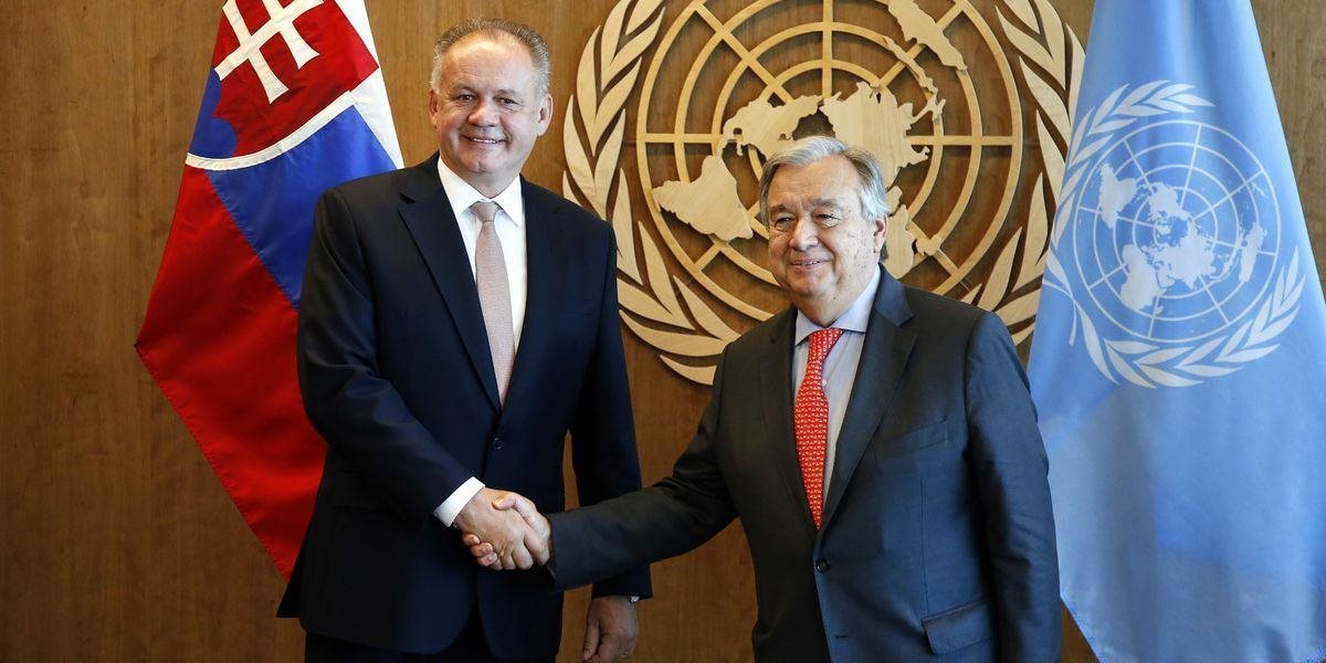 Andrej Kiska viedol rozhovor s generálnym tajomníkom OSN, zhodujú sa v názore na klimatické zmeny