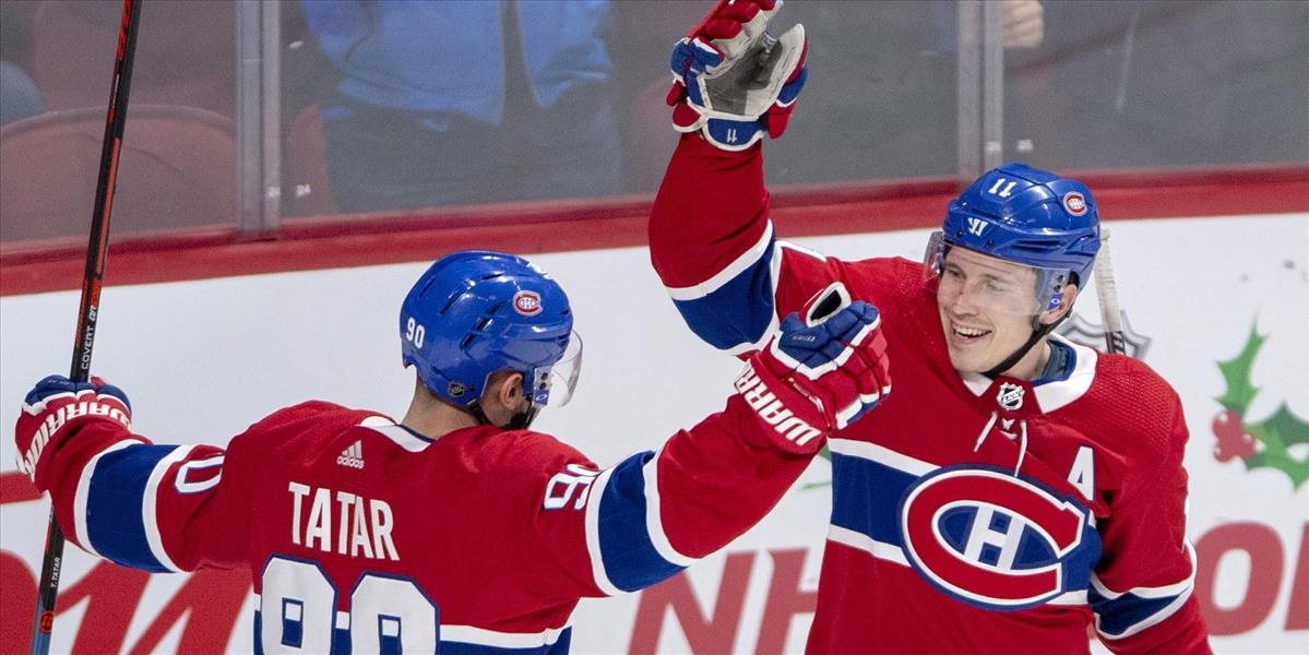 NHL: Tatar si pripísal asistenciu pri víťazstve Montrealu, Halák päťkrát inkasoval