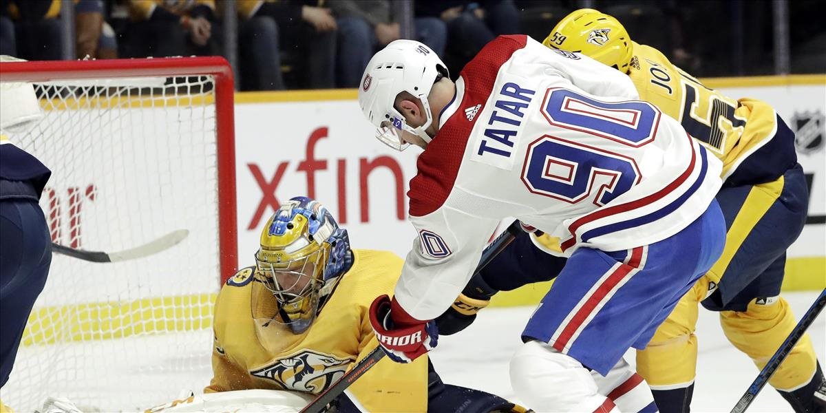 NHL: Ani Tatarov gól nezabránil prehre Montrealu v nočnom zápase proti Nashvillu
