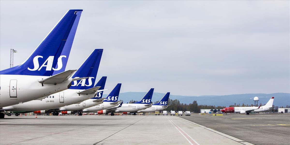 Škandinávske aerolínie SAS zrušia v pondelok a utorok ďalších 1200 letov