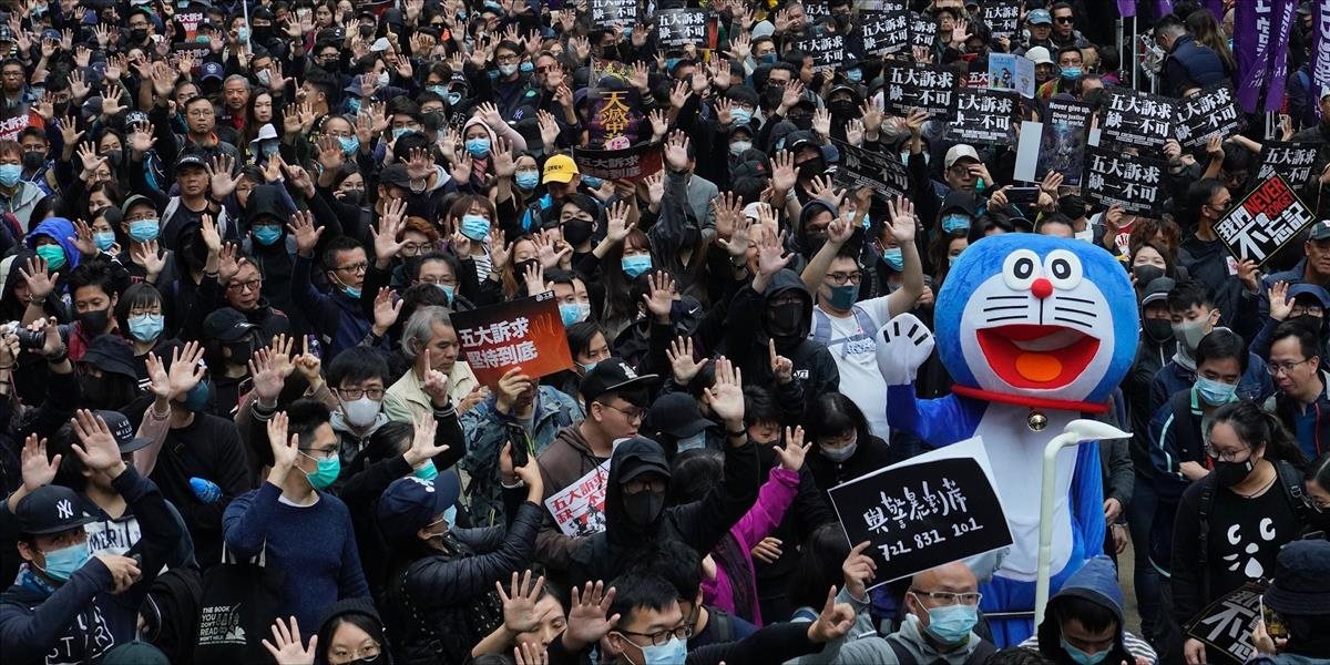 V Hongkongu sa uskutočnil novoročný prodemokratický pochod