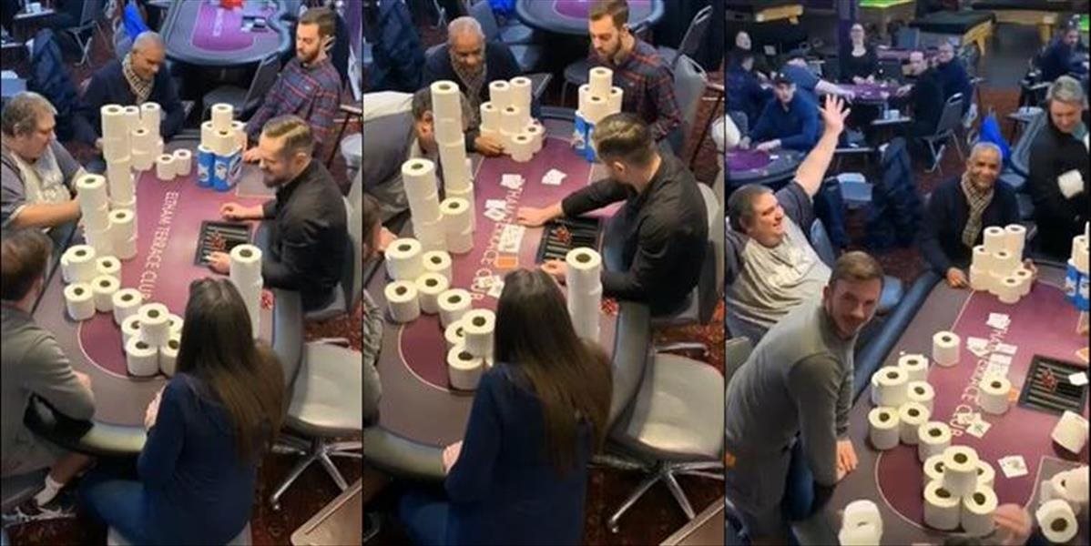 V súkromnom klube v Londýne hrali poker o toaletný papier