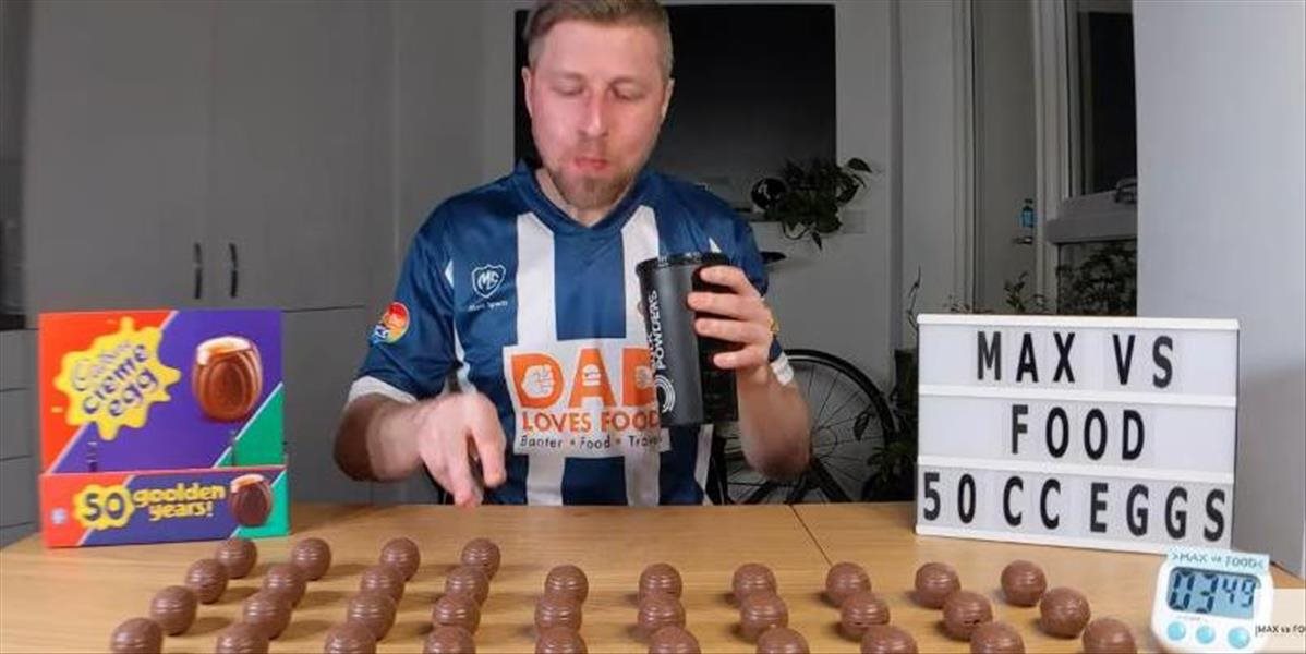 Máte počas sviatkov plné brucho? Pozrite si video muža, ktorého nestoplo ani 50 čokoládových vajíčok!