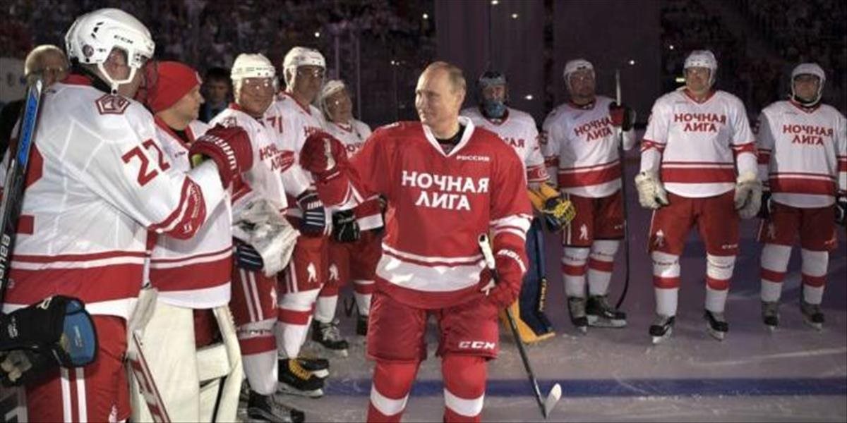 Vladimír Putin strelil v Nočnej hokejovej lige osem gólov