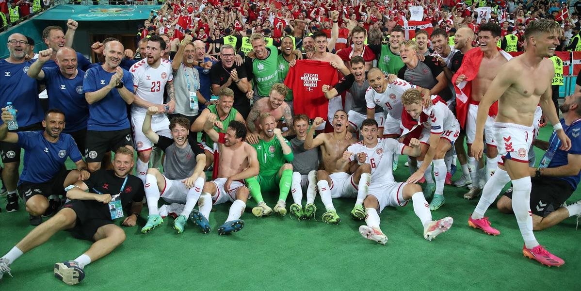 EURO 2020: Do semifinále idú Dáni a Angličania, Česi a Ukrajinci sa museli rozlúčiť