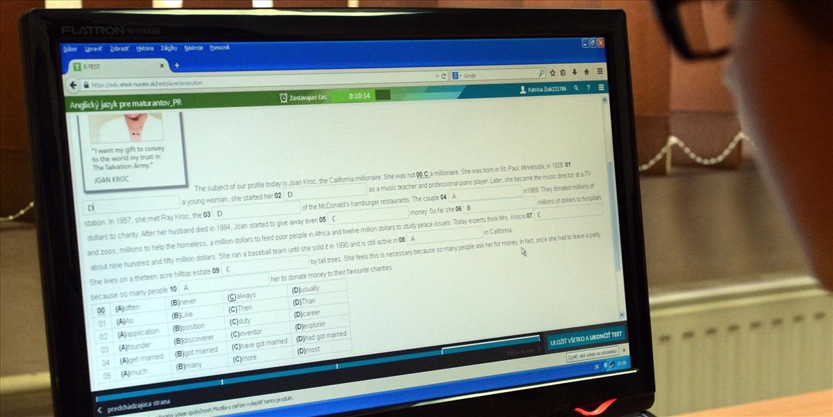 Školy majú záujem o testovanie elektronickou formou