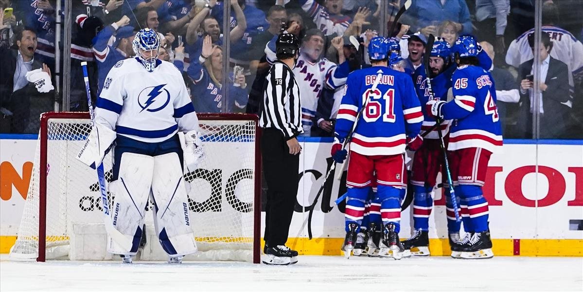 NHL: Rangers v 1.dueli finále Východnej konferencie zdolali Černákovu Tampu