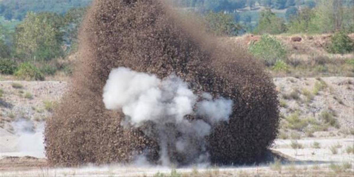 Zneškodnená bomba z vojny, nájdená vo vyschnutej rieke
