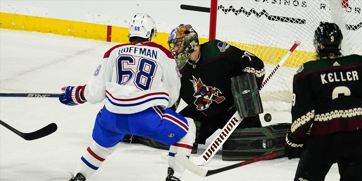 NHL: Montreal zvíťazil v Arizone 3:2 po predĺžení, Slafkovský nebodoval