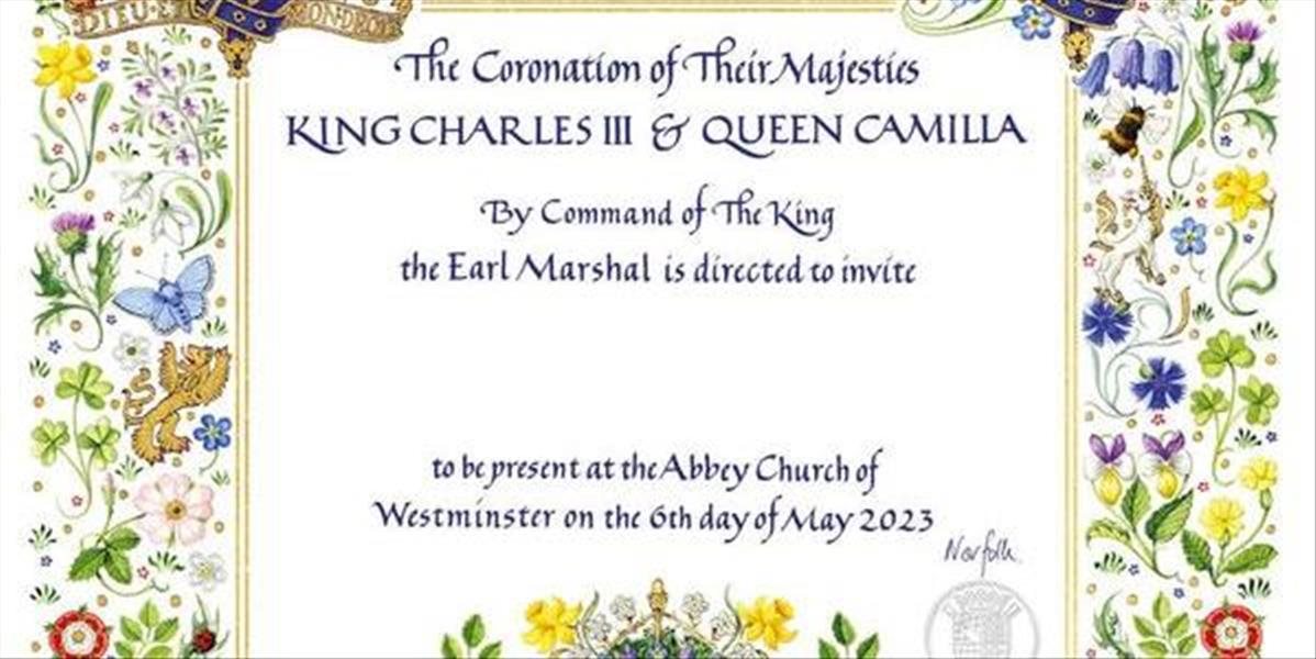 Na korunovačných pozvánkach je po prvý raz uvedená "kráľovná Kamila"