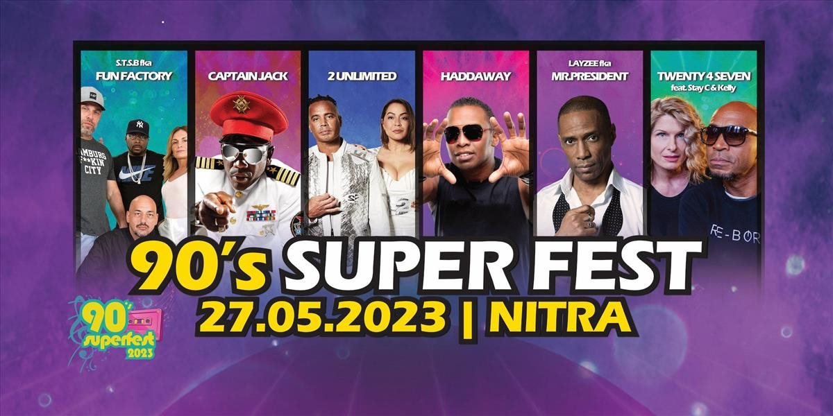 Nezabudnuteľný hudobný zážitok 90´s SUPER Fest 2023 Nitra je tu už o pár dní!