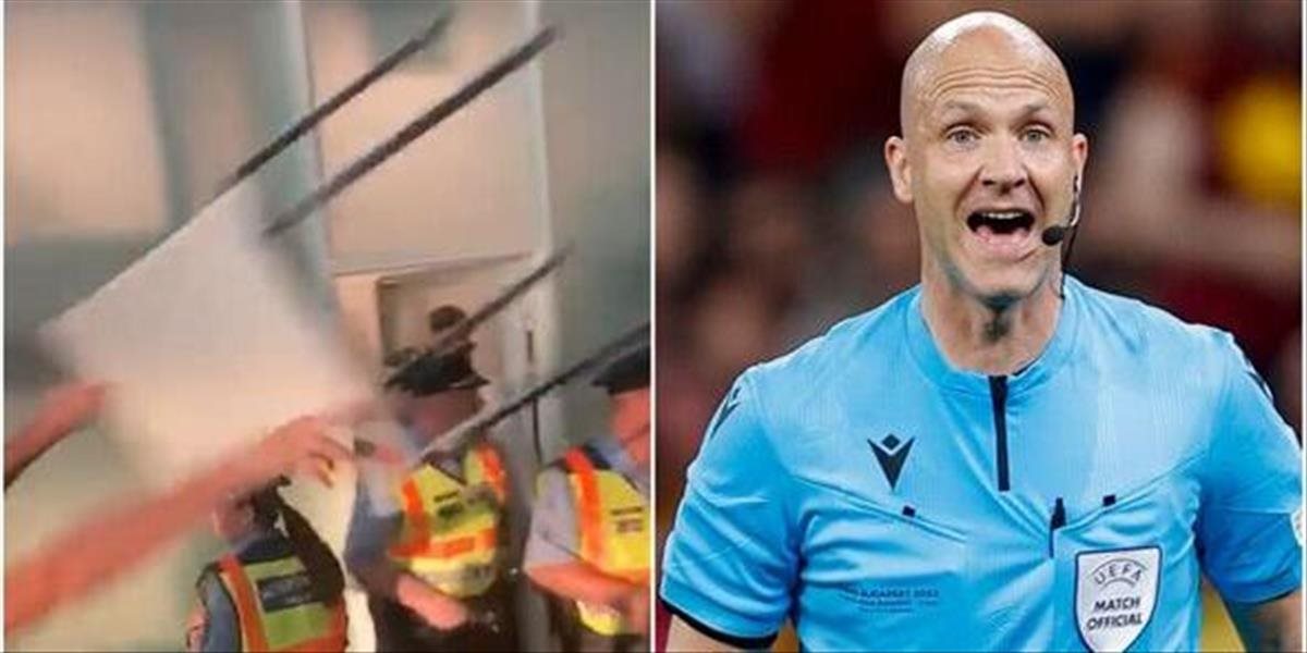 Hlavného futbalového rozhodcu Taylora napadli na letisku fanúšikovia AS Rím