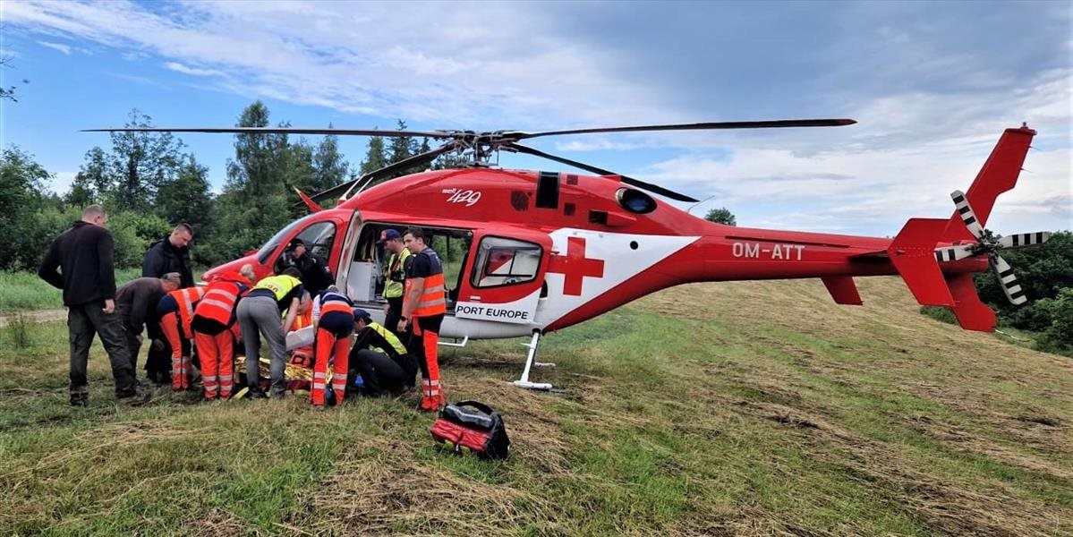 35 ročnému pilčíkovi na Orave pomáhali leteckí záchranári
