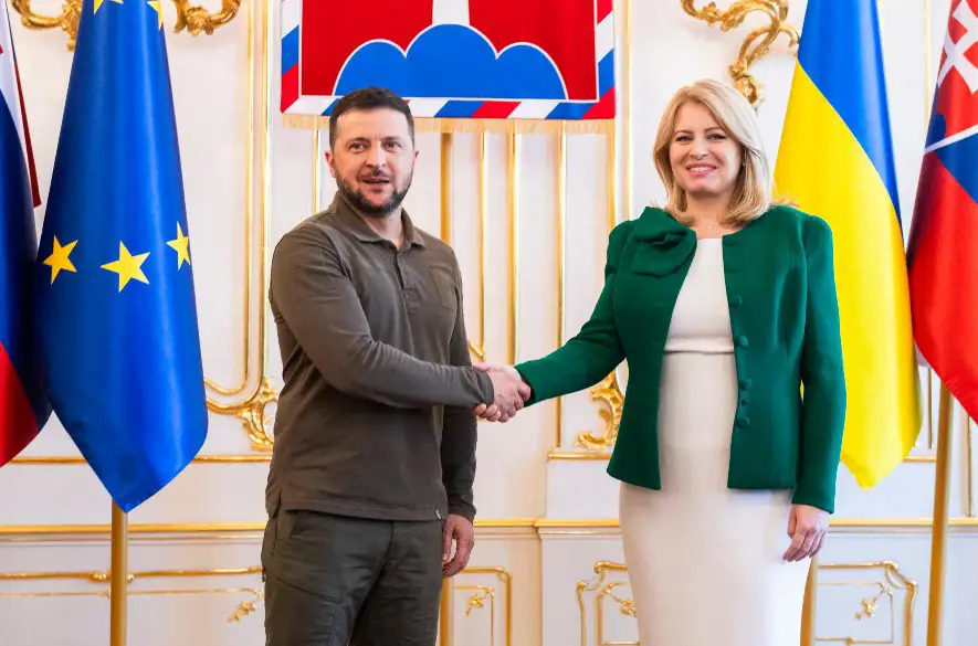 Na Slovensko pricestoval ukrajinský prezident Volodymyr Zelenskyj. Takto ho privítala prezidentka Čaputová!
