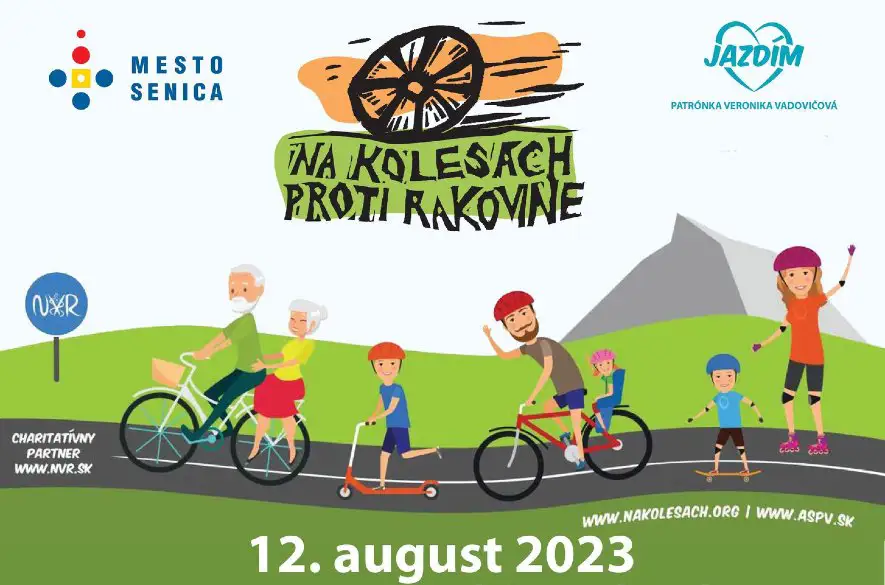 V Senici sa uskutoční už po štvrtýkrát charitatívno-športové podujatie Na kolesách proti rakovine