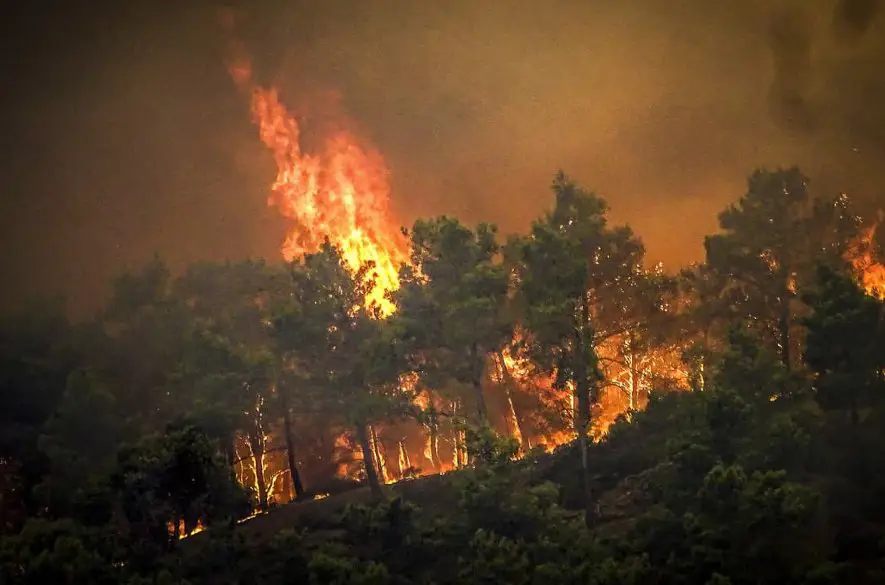 V Grécku stále vyčíňajú lesné požiare, úľavu by by však mohli priniesť búrky