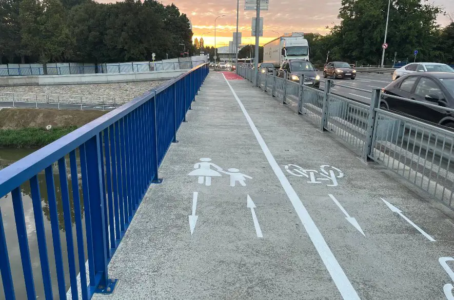Nová cyklotrasa pod Univerzitným mostom  v Nitre je dokončená