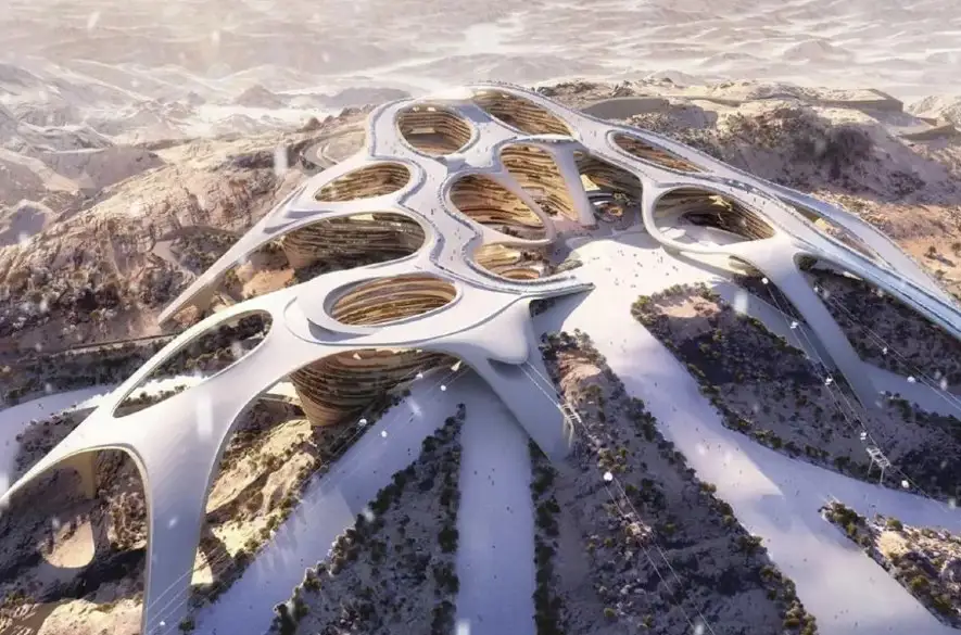 Futuristické lyžiarske stredisko uprostred púšte. Saudská Arábia plánuje postaviť "budúcnosť"