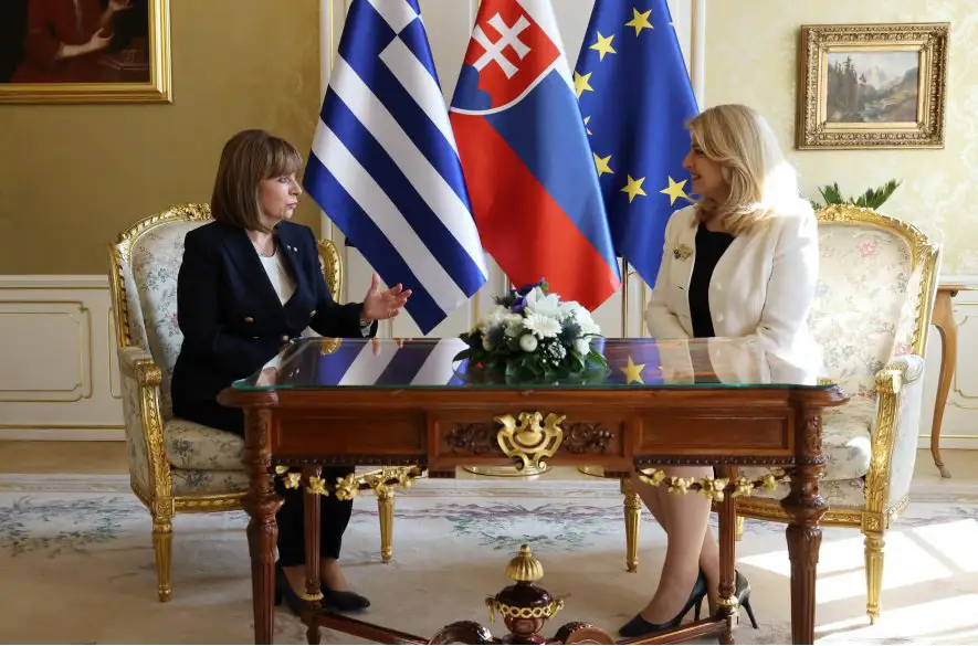 Stretnutie prezidentky Čaputovej s prezidentkou Grécka: Vyzdvihli dobré vzťahy krajín, hovorili o súčasných výzvach