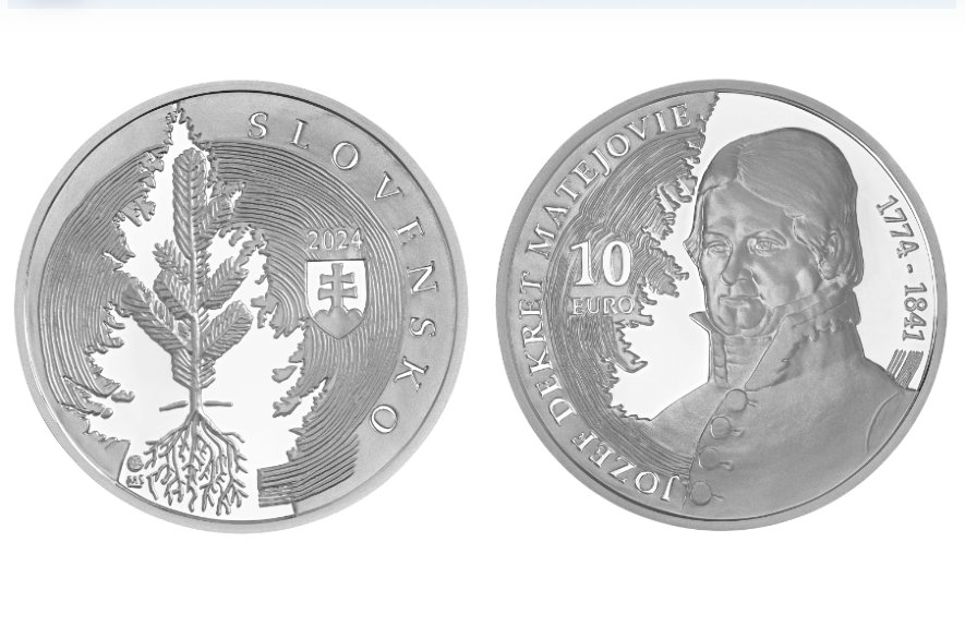 NBS vydala novú zberateľskú euromincu „Jozef Dekret Matejovie – 250. výročie narodenia“