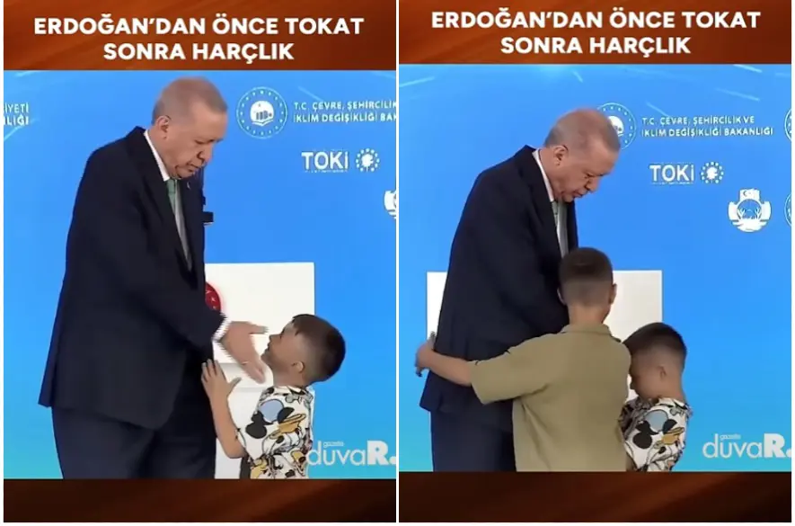 ŠKANDÁL v priamom prenose: Erdogan dal facku chlapcovi, ktorý mu nechcel pobozkať ruku + VIDEO