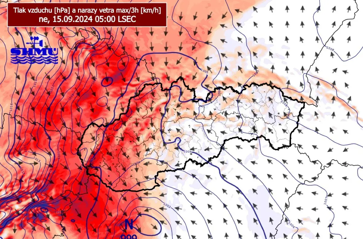 Slovensko čelí extrémnym zrážkam a silnému vetru: Výstrahy tretieho stupňa platia